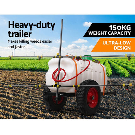 Giantz Weed Sprayer 100L Trailer 1.5M Boom Garden Spray.
