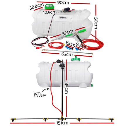 Giantz Weed Sprayer 100L 1.5M Boom Garden Spray.