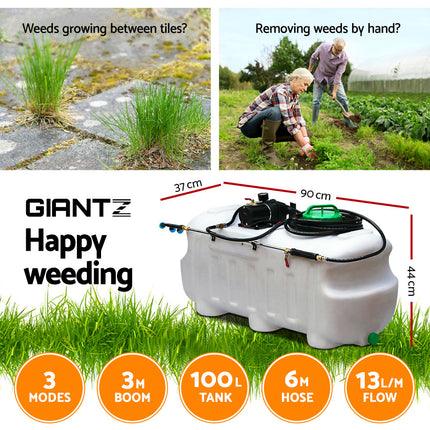 Giantz Weed Sprayer 100L 3M Boom Garden Spray.
