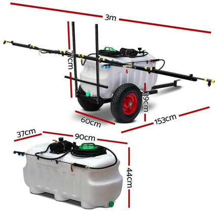 Giantz Weed Sprayer 100L Trailer 3M Boom Garden Spray.