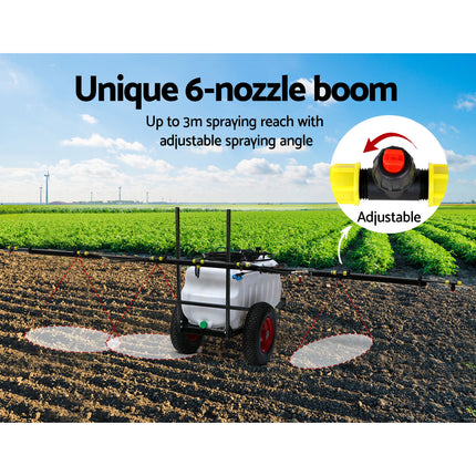 Giantz Weed Sprayer 100L Trailer 3M Boom Garden Spray.