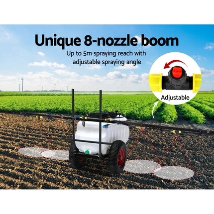 Giantz Weed Sprayer 100L Trailer 5M Boom Garden Spray.