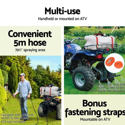 Giantz Weed Sprayer 100L 1.5M Fixed Boom Garden Spray.