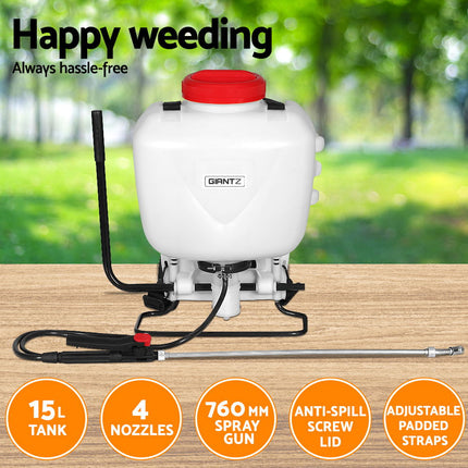 Giantz Weed Sprayer 15L Knapsack Backpack Garden Spray.
