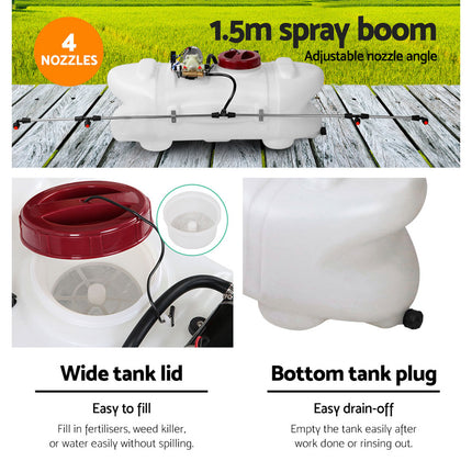 Giantz Weed Sprayer 60L 1.5M Fixed Boom Garden Spray.