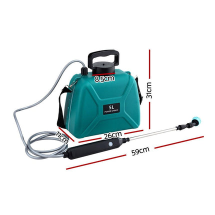 Giantz Weed Sprayer Garden Sprayer USB Charging Electric Shoulder Sprayer 5L.
