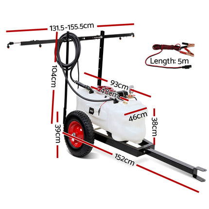 Giantz Weed Sprayer 100L Trailer 1.5M Boom Garden Spray.