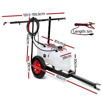 Giantz Weed Sprayer 60L Trailer 1.5M Boom Garden Spray.
