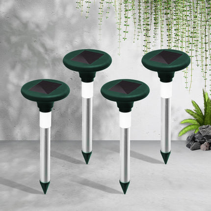 Gardeon 4X Solar LED Snake Repeller Pulse Plus Ultrasonic Pest Rodent Repellent.