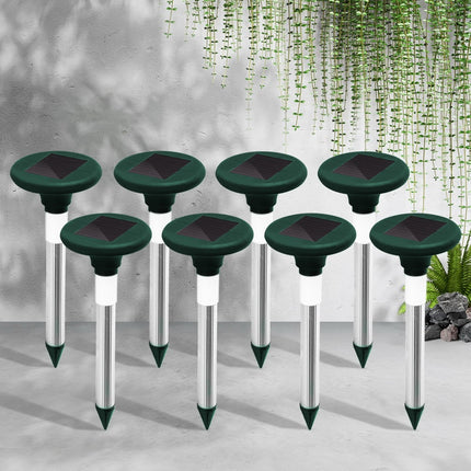 Gardeon Snake Repeller 8X Solar LED Pulse Plus Ultrasonic Pest Rodent Repellent.
