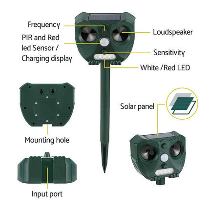 Gardeon Snake Repeller Ultrasonic Battery USB Powered.