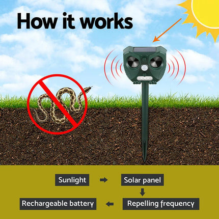 Gardeon Snake Repeller Ultrasonic Battery USB Powered.
