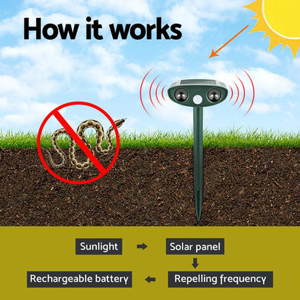 Gardeon Snake Repeller  Ultrasonic Battery USB Powered.