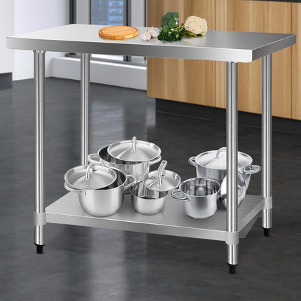 Cefito 1219x610mm Stainless Steel Kitchen Bench 304.