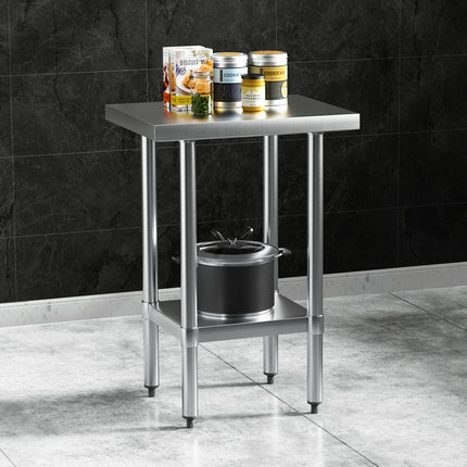Cefito Stainless Steel Kitchen Benches Work Bench 610x457mm 430.