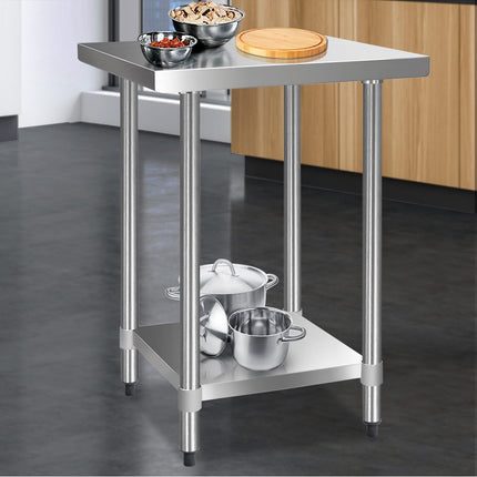 Cefito 610x610mm Stainless Steel Kitchen Bench 430.