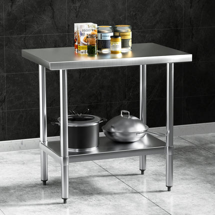 Cefito Stainless Steel Kitchen Benches Work Bench 910x610mm 430.