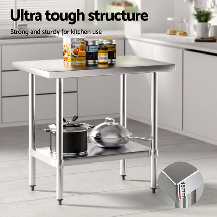 Cefito Stainless Steel Kitchen Benches Work Bench 910x610mm 430.