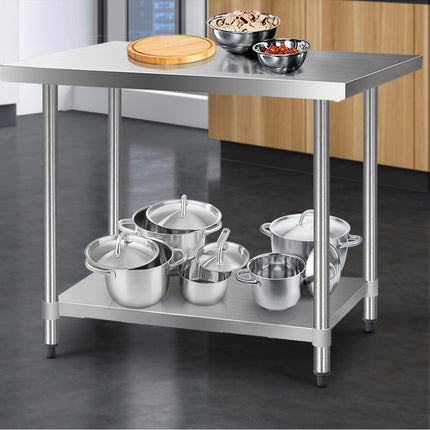 Cefito 1219x610mm Stainless Steel Kitchen Bench 430.
