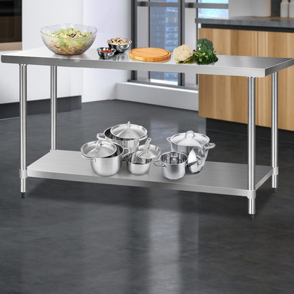 Cefito 1829x610mm Stainless Steel Kitchen Bench 430.