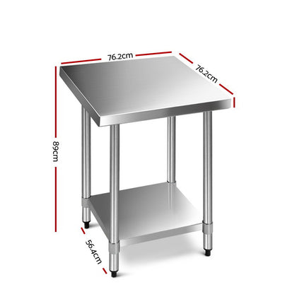 Cefito 760x760mm Stainless Steel Kitchen Bench 430.