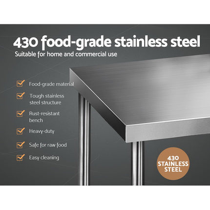 Cefito 760x760mm Stainless Steel Kitchen Bench 430.
