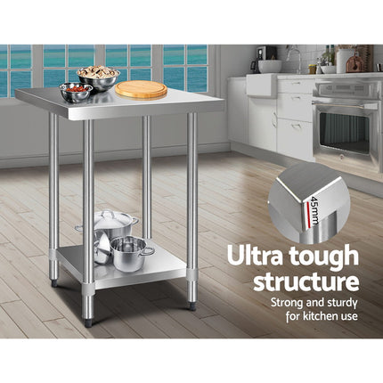 Cefito 760x760mm Stainless Steel Kitchen Bench 430.