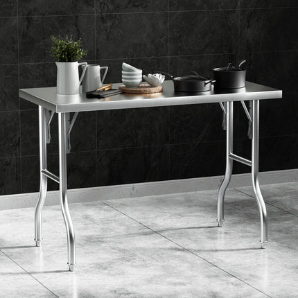 Cefito Stainless Steel Kitchen Benches Work Bench Food Foldable 430.