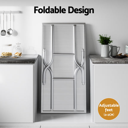 Cefito Stainless Steel Kitchen Benches Work Bench Food Foldable 430.