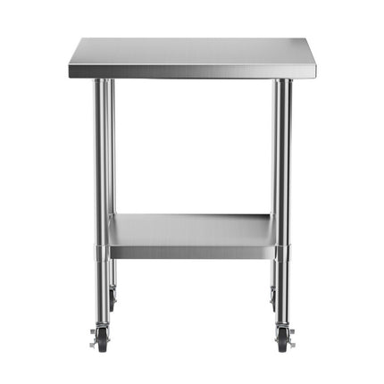 Cefito Stainless Steel Kitchen Bench w/ Splashback 760x610MM 430.