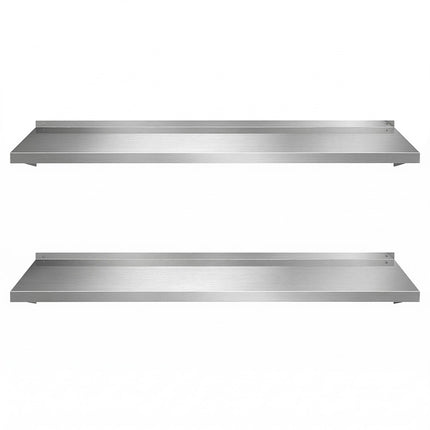 Cefito 2PCS 1200mm Stainless Steel Kitchen Wall Shelf Mounted Rack.