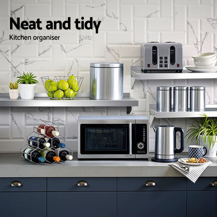 Cefito 2PCS 1200mm Stainless Steel Kitchen Wall Shelf Mounted Rack.