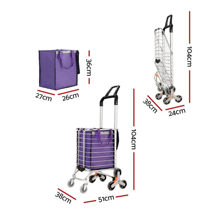 Emajin Shopping Cart Trolley 35L Foldable Climbing Wheels.