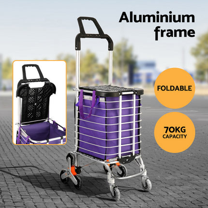 Emajin Shopping Cart Trolley 35L Foldable Climbing Wheels.