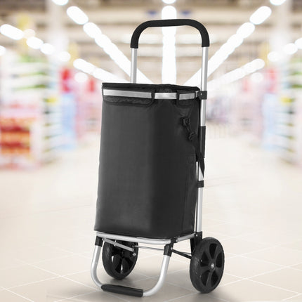 Emajin Shopping Trolley Cart Foldable 45KG Black.