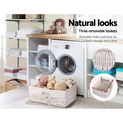 Artiss Bookshelf 3 Tiers - NINA White.