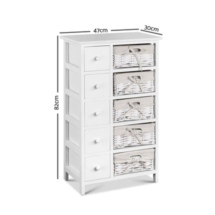 Artiss 5 Chest of Drawers with 5 Baskets - MAY.