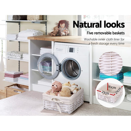 Artiss 5 Chest of Drawers with 5 Baskets - MAY.
