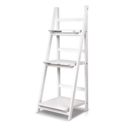 Artiss Bookshelf Corner Shelf 3 Tiers - ZANE White.