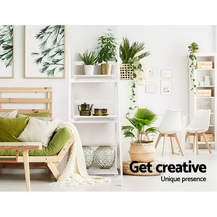 Artiss Bookshelf Corner Shelf 3 Tiers - ZANE White.
