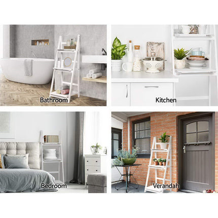 Artiss Bookshelf Corner Shelf 3 Tiers - ZANE White.