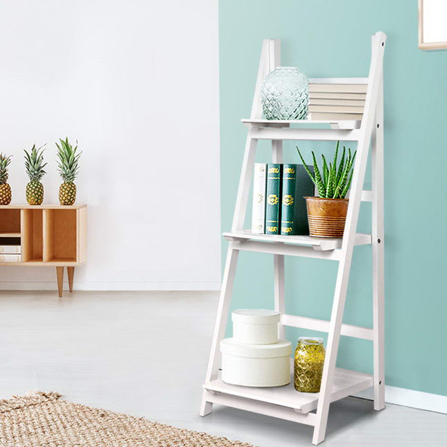 Artiss Bookshelf Corner Shelf 3 Tiers - ZANE White.