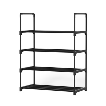 Artiss Shoe Rack Cabinet Stackable 4-tier 12 Pairs Black.