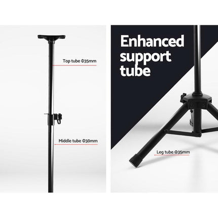 Alpha Speaker Stand 65-120cm Adjustable Height Surround Sound Studio Home 2pcs.