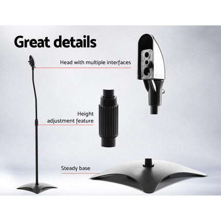 Alpha Speaker Stand 75-112cm Adjustable Height Surround Sound Studio Home 2pcs.