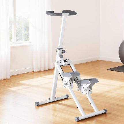 Everfit Step Machine Stair Climber for Home Gym Exercise Foldable LED Display Adjustable Handlebar.