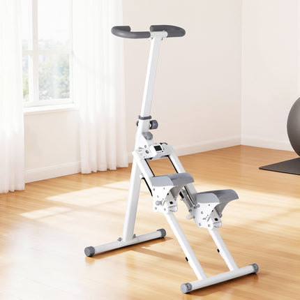 Everfit Step Machine Stair Climber for Home Gym Exercise Foldable LED Display Adjustable Handlebar.