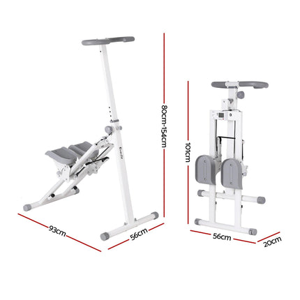 Everfit Step Machine Stair Climber for Home Gym Exercise Foldable LED Display Adjustable Handlebar.