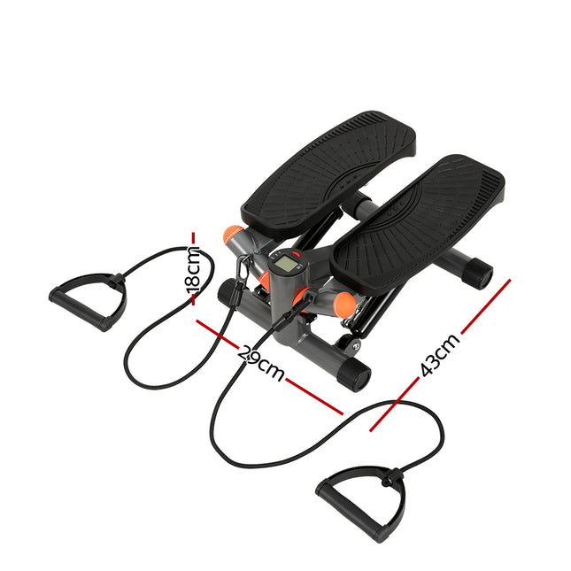 Everfit Mini Stepper with Resistance Rope Aerobic Step Trainer Home Gym 150KG.