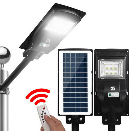 Leier 80 LED Solar Street Light 90W Flood Motion Sensor Remote Outdoor Wall Lamp.